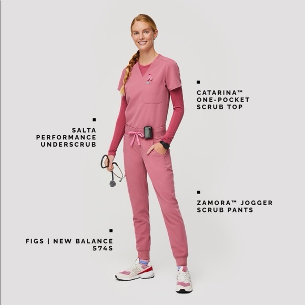 Figs High Waisted Zamora Jogger - Quartz (Breast Cancer Awareness Edition) - Picture 2 of 6
